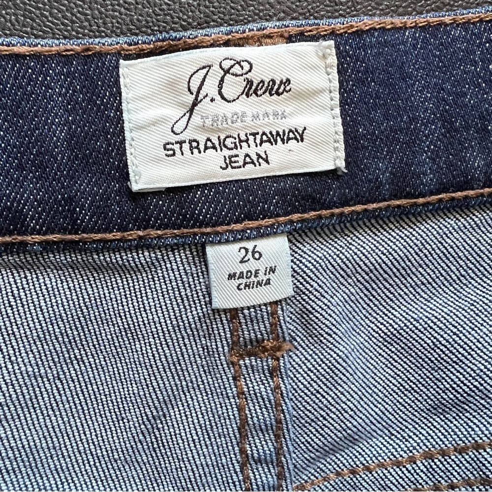 J.Crew Straightaway Buttonfly Whiskered Medium Wash Jean Denim Pants Euc 26 View 3